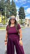992-Burgundy Üçlü Ceketli Takım