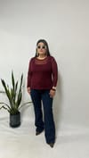 Bordo TüL Bluz 