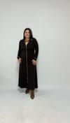 Kahve Fermuarlı Elbise