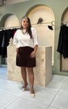 Kahve Pileli Etek