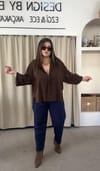 LF01- Tencel Dokulu Kahverengi Gömlek