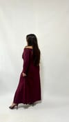 Madonna Yaka Bordo Modal Elbise
