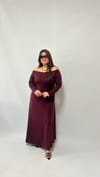 Madonna Yaka Bordo Modal Elbise