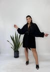 Siyah Likralı Denim Şort