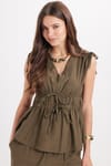 KADIN BELİ  LASTİKLİ  ENT-9345  PANTOLON BLUZ TAKIM