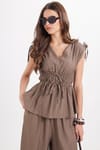 KADIN BELİ  LASTİKLİ  ENT-9345  PANTOLON BLUZ TAKIM