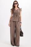 KADIN BELİ  LASTİKLİ  ENT-9345  PANTOLON BLUZ TAKIM