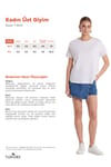 Kadın Relax Fit Modal Kumaş Basic Bisiklet Yaka Beyaz Tişört