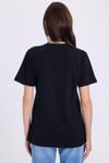 Kadın Slim Fit Dar Kesim Pamuklu Yumuşak Dokulu Likralı Esnek Kumaş Düz Basic Siyah V Yaka Tişört