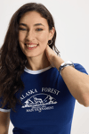 KADIN BASKILI ADU CROP   TİŞÖRT