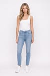 Kadın Slim Fit Dar Kesim Askılı Kare Yaka Sırtı Açık Sandy Kumaş Çıtçıtlı Beyaz Body
