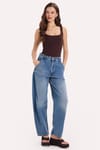 Kadın Slim Fit Dar Kesim Askılı Kare Yaka Sırtı Açık Sandy Kumaş Çıtçıtlı Kahverengi Body
