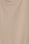 Kadın Slim Fit Dar Kesim Askılı Kare Yaka Sırtı Açık Sandy Kumaş Çıtçıtlı Bej Body