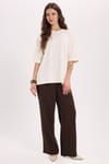 KADIN OVERSIZE YIRTMAÇLI TİŞÖRT NOA-2699