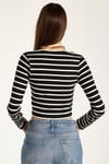 KADIN BLUZ ÇİZGİLİ RİBANA S0017230