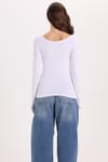 Kadın Slim Fit Dar Kesim Uzun Kollu Viskon Beyaz Bluz