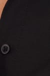 Kadın Slim Fit Dar Kesim Uzun Kollu Pamuklu Vücuda Oturan Dokulu Siyah Basic Gömlek