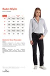 Kadın Slim Fit Dar Kesim Uzun Kollu Pamuklu Vücuda Oturan Dokulu Mavi Basic Gömlek
