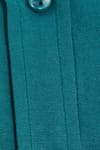 Kadın Slim Fit Dar Kesim Uzun Kollu Pamuklu Vücuda Oturan Dokulu Yeşil Basic Gömlek