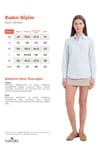 Kadın Slim Fit Dar Kesim Vucüda Oturan Uzun Kollu Gizli Düğme Detaylı Mavi Basic Gömlek