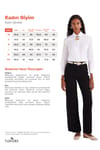 Kadın Slim Fit Dar Kesim Vücuda Oturan Uzun Kollu Beyaz Basic Gömlek