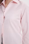 Kadın Slim Fit Dar Kesim Vücuda Oturan Uzun Kollu Pembe Basic Gömlek