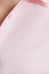 Kadın Slim Fit Dar Kesim Vücuda Oturan Uzun Kollu Pembe Basic Gömlek