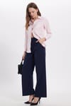 Kadın Slim Fit Dar Kesim Vücuda Oturan Uzun Kollu Pembe Basic Gömlek