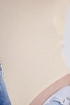 Kadın Slim Fit Dar Kesim Pamuklu V Yaka Taş Bluz