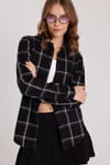 Kadın Slim Fit Dar Kesim Oduncu Tek Cepli Kareli Kışlık Gömlek