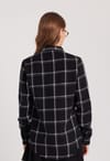 Kadın Slim Fit Dar Kesim Oduncu Tek Cepli Kareli Kışlık Gömlek