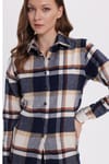 Kadın Oversize Geniş Kesim Oduncu Ekose Gömlek