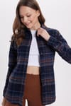 Kadın Oversize Geniş Kalıp Oduncu Ekose Gömlek