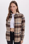 Kadın Oversize Geniş Kalıp Oduncu Ekose Gömlek