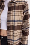Kadın Oversize Geniş Kalıp Oduncu Ekose Gömlek