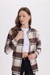 Kadın Oversize Geniş Kalıp Oduncu Ekose Gömlek