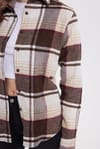 Kadın Oversize Geniş Kalıp Oduncu Ekose Gömlek