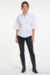 WOMAN REGULAR FIT  SHORT SLV TERYCOTTON PLEATED GÖMLEK