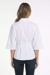 WOMAN REGULAR FIT  SHORT SLV TERYCOTTON PLEATED GÖMLEK