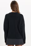 KADIN OVERSIZE V YAKA ERN-8215 BLUZ  KAZAK