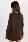 KADIN OVERSIZE V YAKA ERN-8366 BLUZ  KAZAK