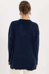KADIN OVERSIZE V YAKA ERN-8366 BLUZ  KAZAK