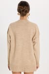 KADIN OVERSIZE V YAKA ERN-8366 BLUZ  KAZAK