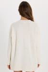 KADIN OVERSIZE V YAKA ERN-8366 BLUZ  KAZAK