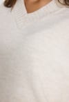 KADIN OVERSIZE V YAKA ERN-8366 BLUZ  KAZAK