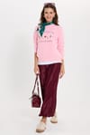 KADIN OVERSIZE NAKIŞLI ERN-8390 BLUZ  KAZAK