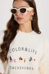 KADIN OVERSIZE NAKIŞLI ERN-8390 BLUZ  KAZAK