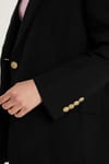 Kadın Slim Fit Dar Kesim Mono Yaka Torba Cep Vatkalı Siyah Ceket