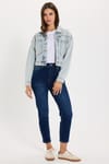 KADIN TAŞLI SERPME 5038 DENIM CEKET