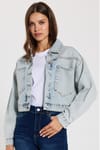 KADIN TAŞLI SERPME 5038 DENIM CEKET